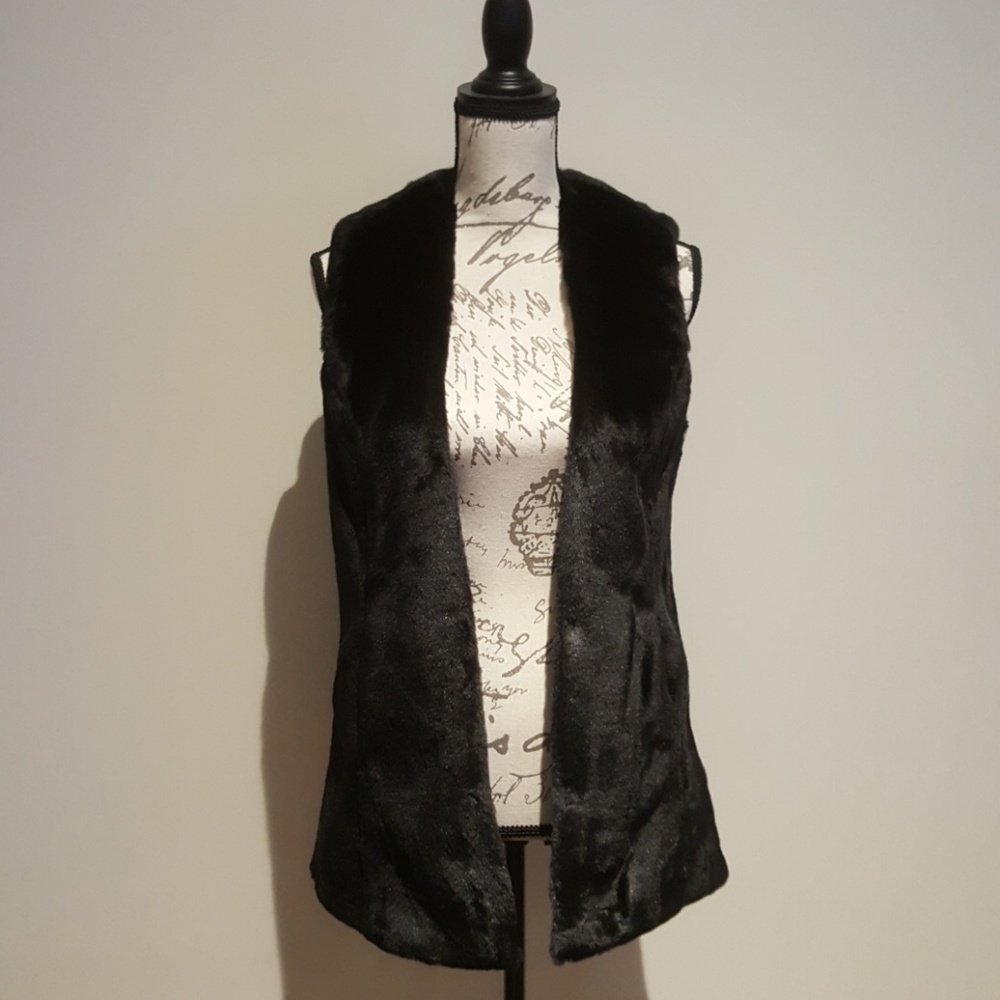 Brand new Faux fur black vest!